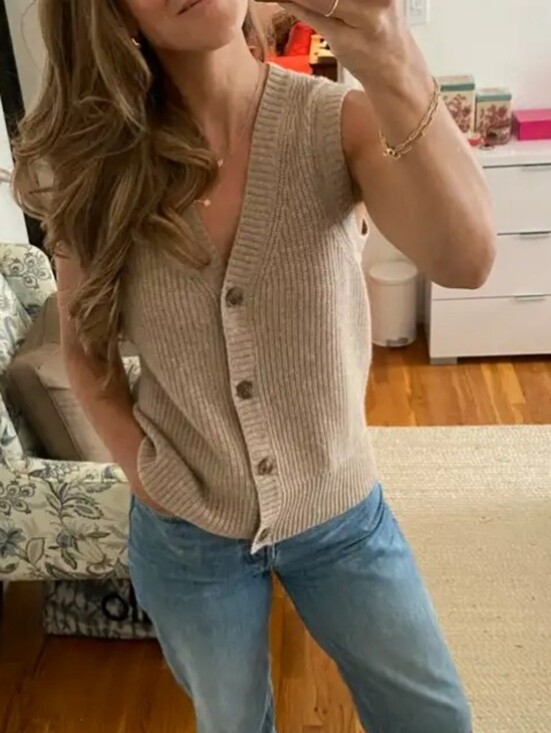 Quince Sweaters - Quince Mongolian Cashmere Fisherman Sweater Vest